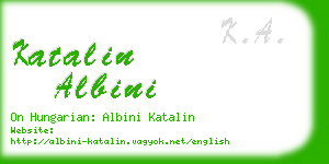 katalin albini business card